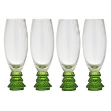 Garland Xmas Tree 220ml Champagne Glasses (Set of 4)